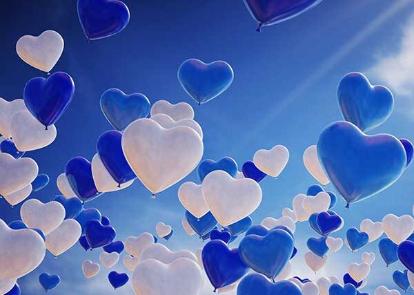 Photo of heart-shaped balloons